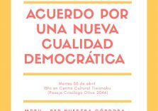 Acuerdos por una nueva cualidad democrática